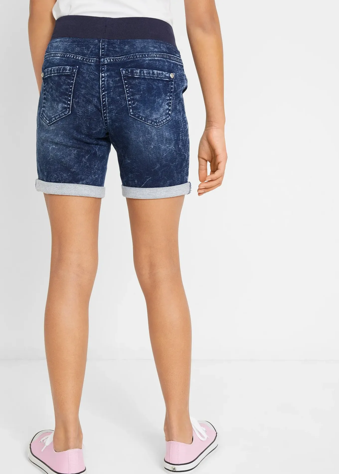 Short en jean taille mi-haute