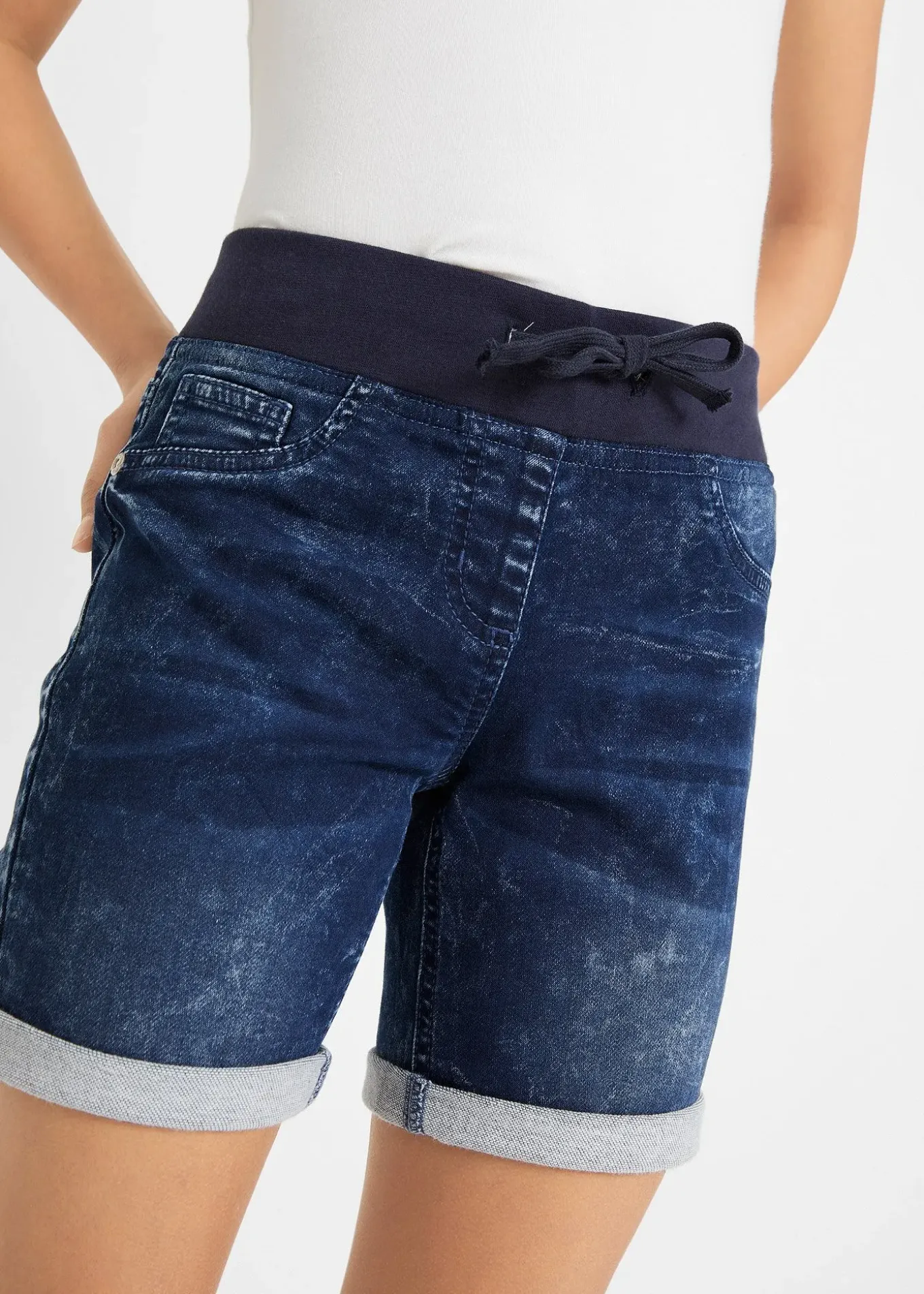 Short en jean taille mi-haute
