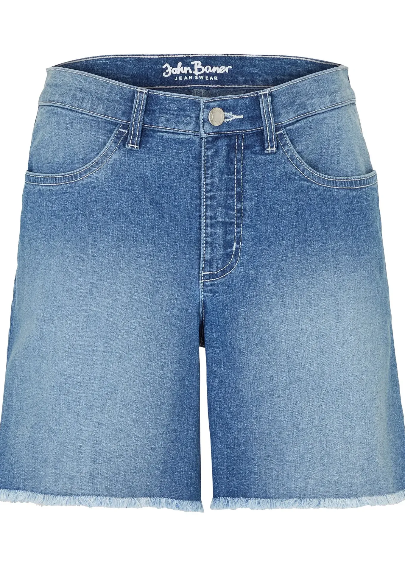 Short en jean, taille mi-haute, extensible