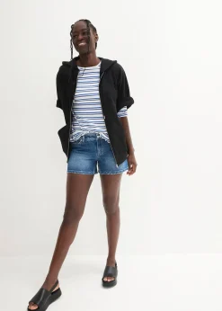 Short en jean, taille mi-haute