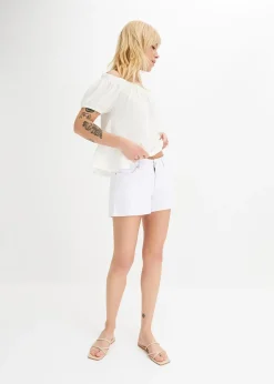 Short en jean, taille mi-haute