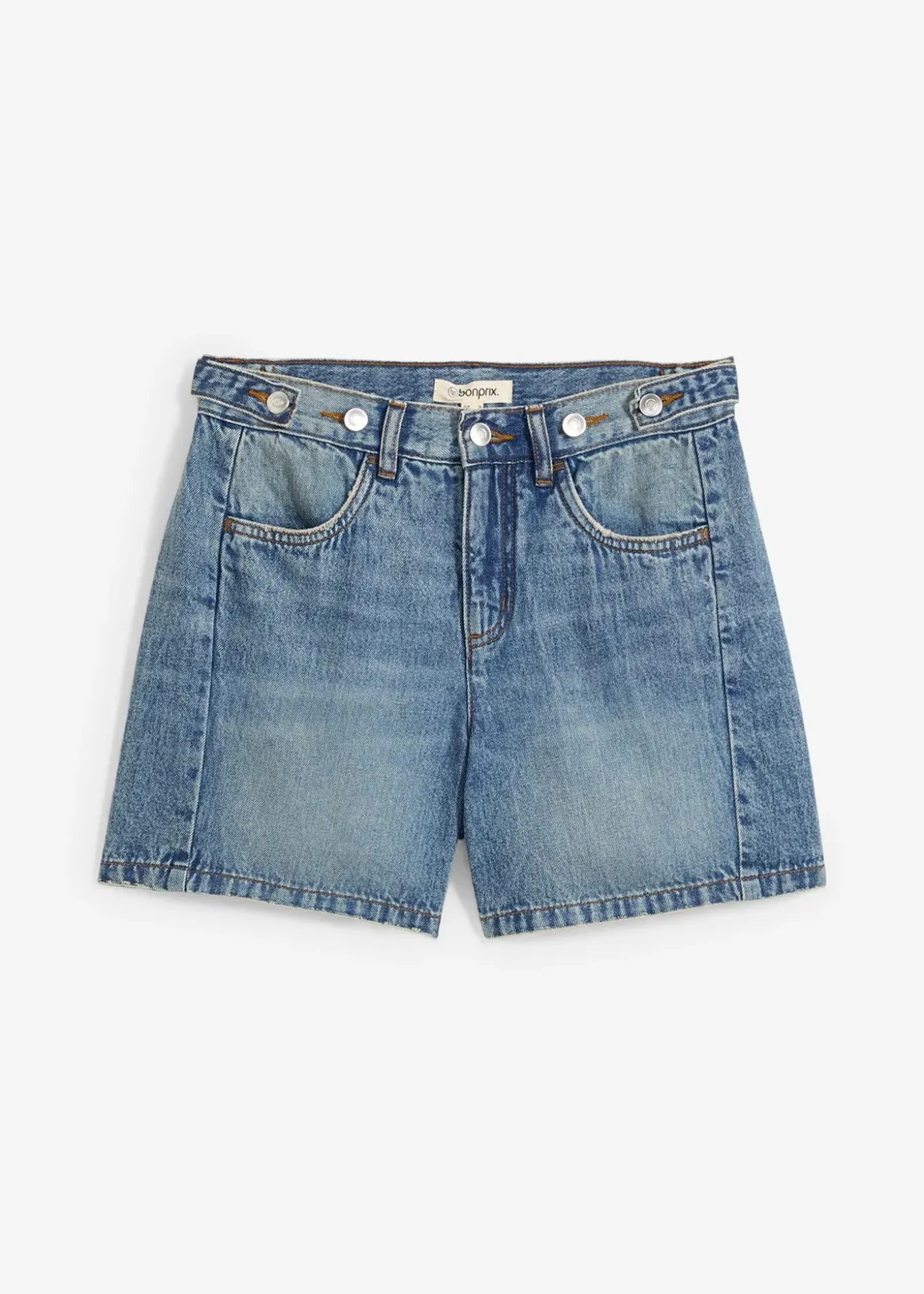 Short en jean taille mi-haute, peu extensible