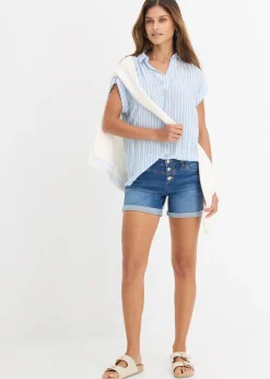 Short en jean taille mi-haute