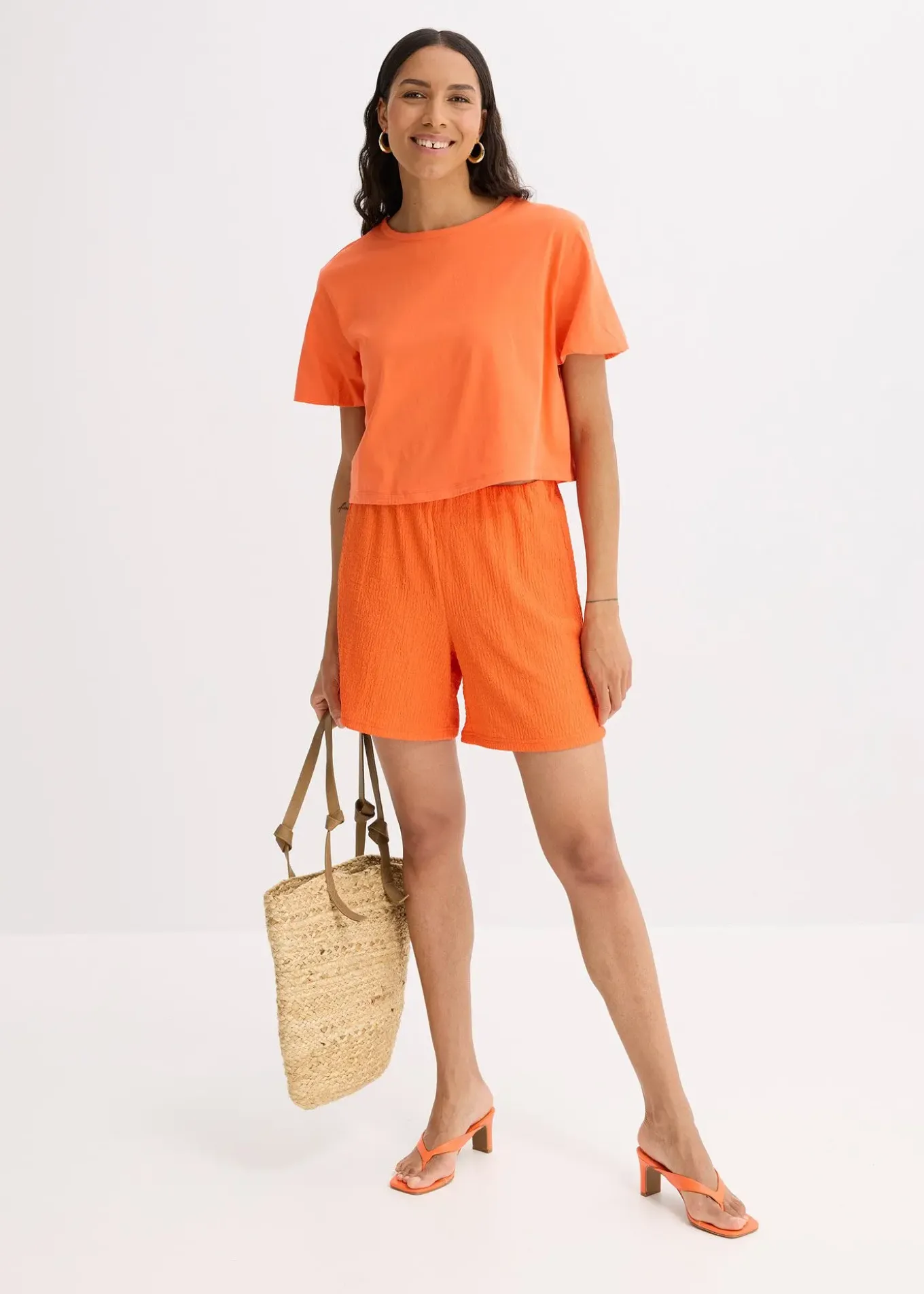 Short en léger jersey crêpe