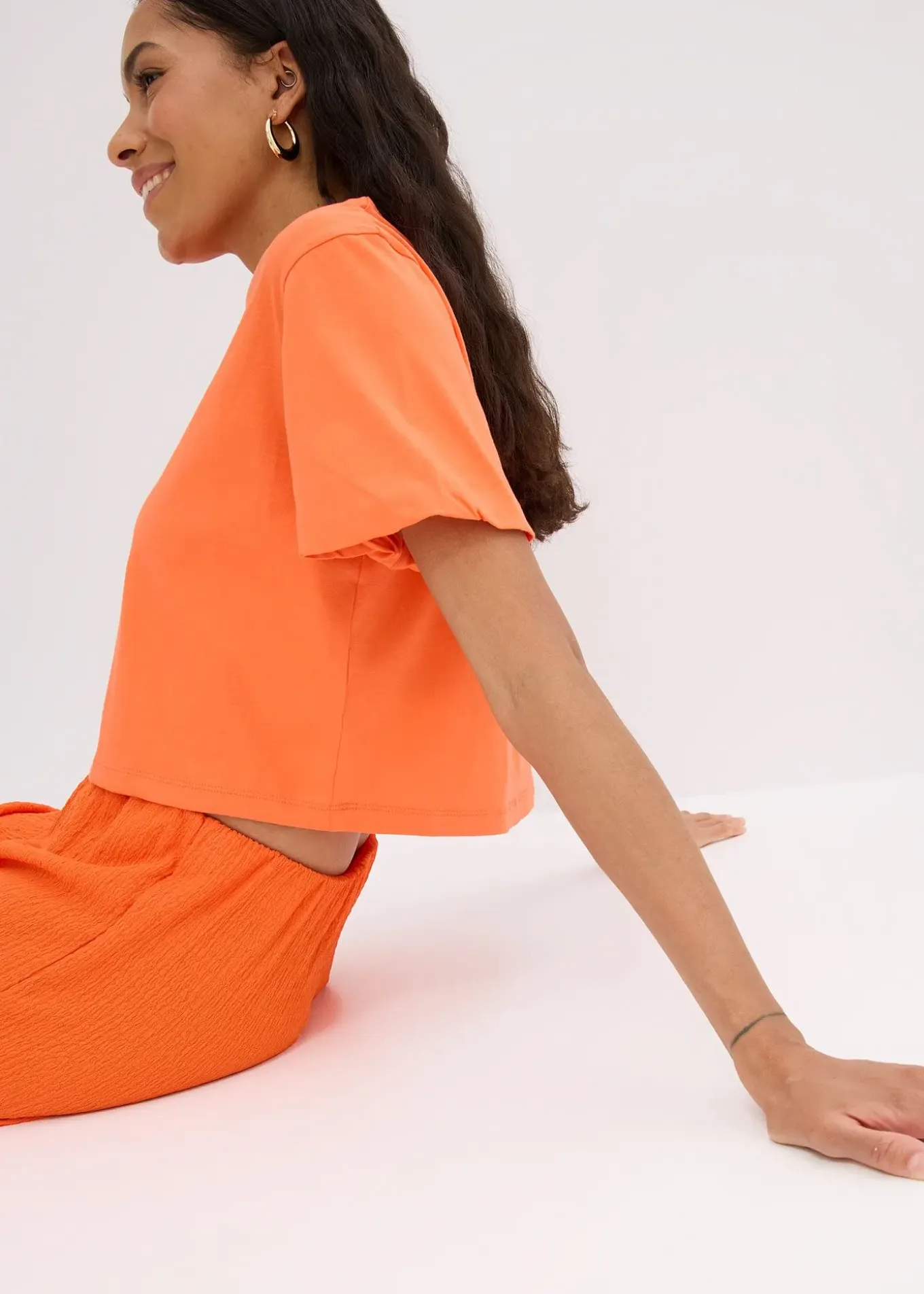 Short en léger jersey crêpe