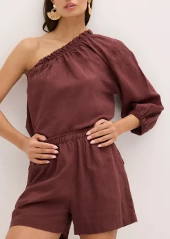 Short en lin mélangé