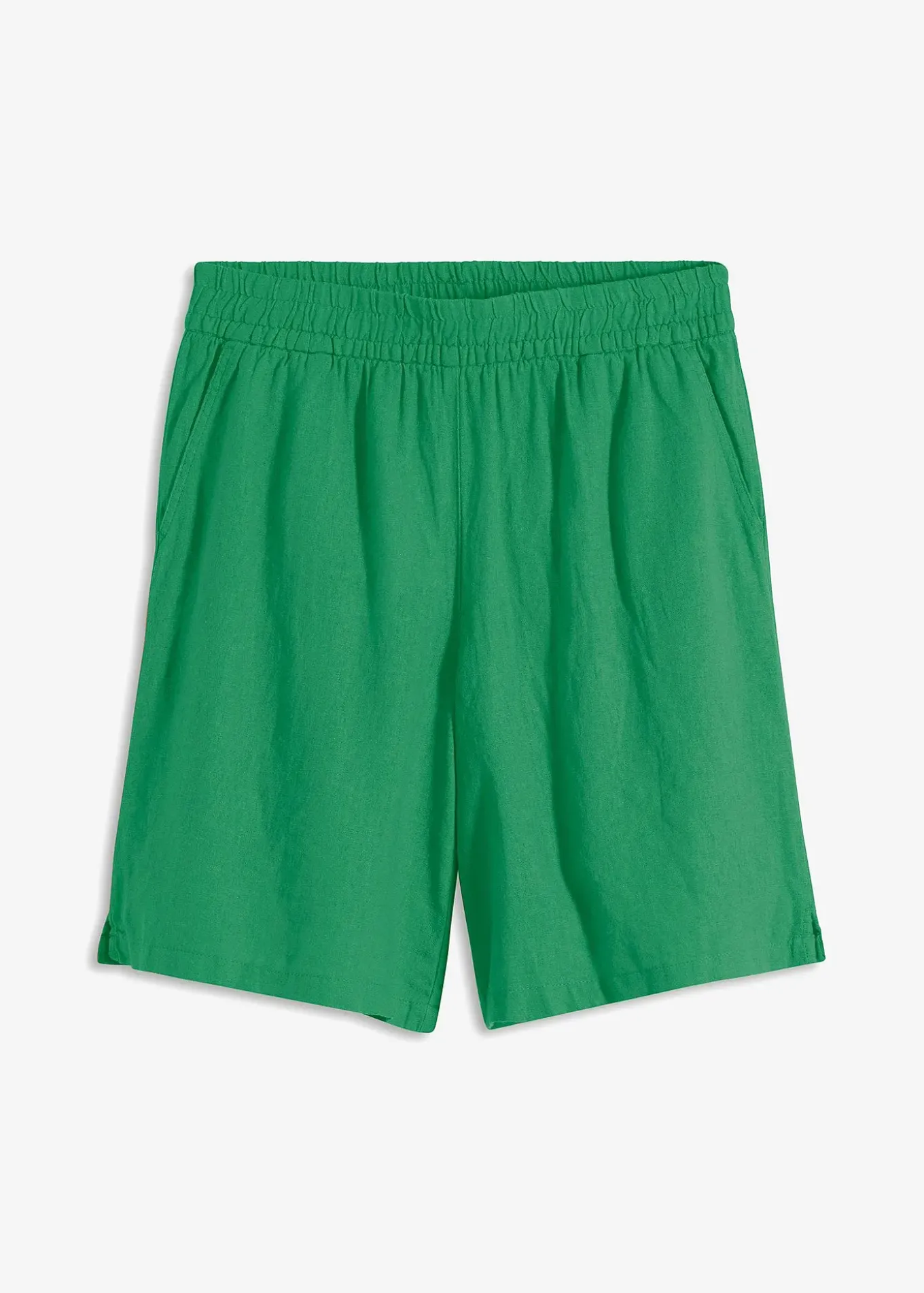 Short en lin mélangé avec taille élastiquée