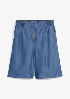 Short en Lyocell à taille élastiquée