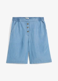 Short en Lyocell à taille élastiquée