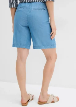 Short en Lyocell à taille élastiquée