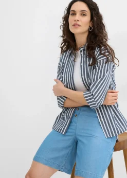 Short en Lyocell à taille élastiquée