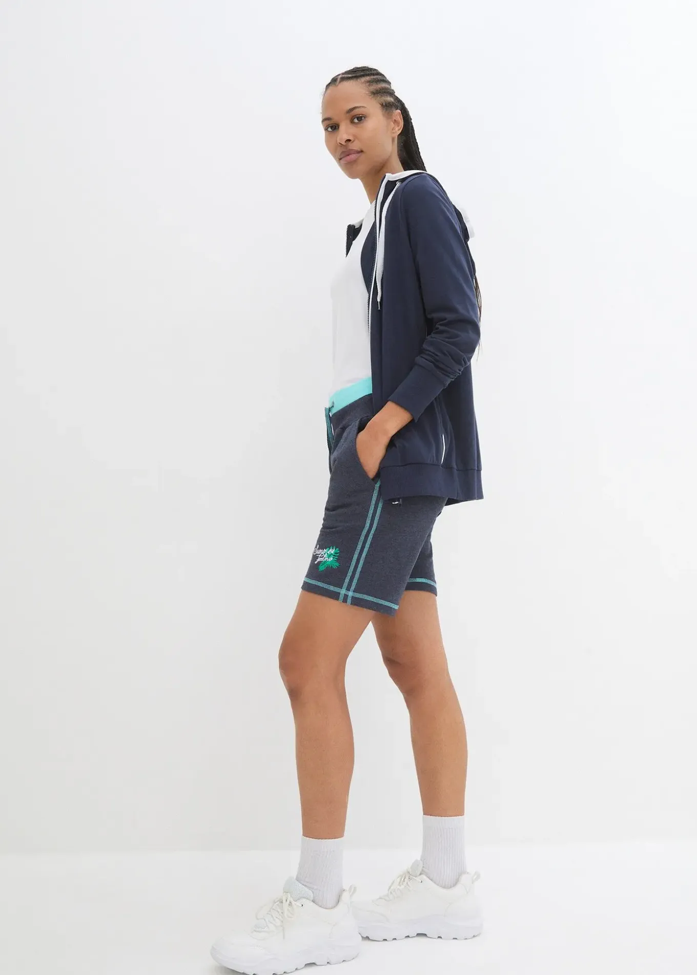 Short en molleton de coton mélangé