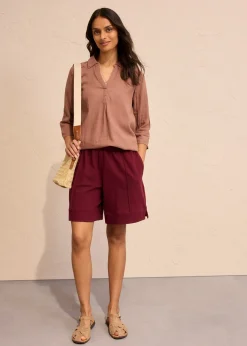 Short en molleton de coton mélangé