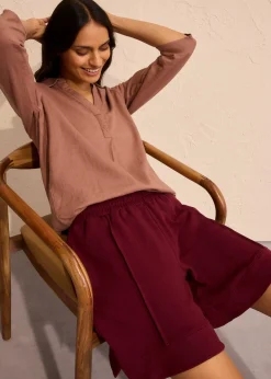 Short en molleton de coton mélangé