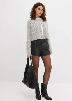 Short en tissu enduit