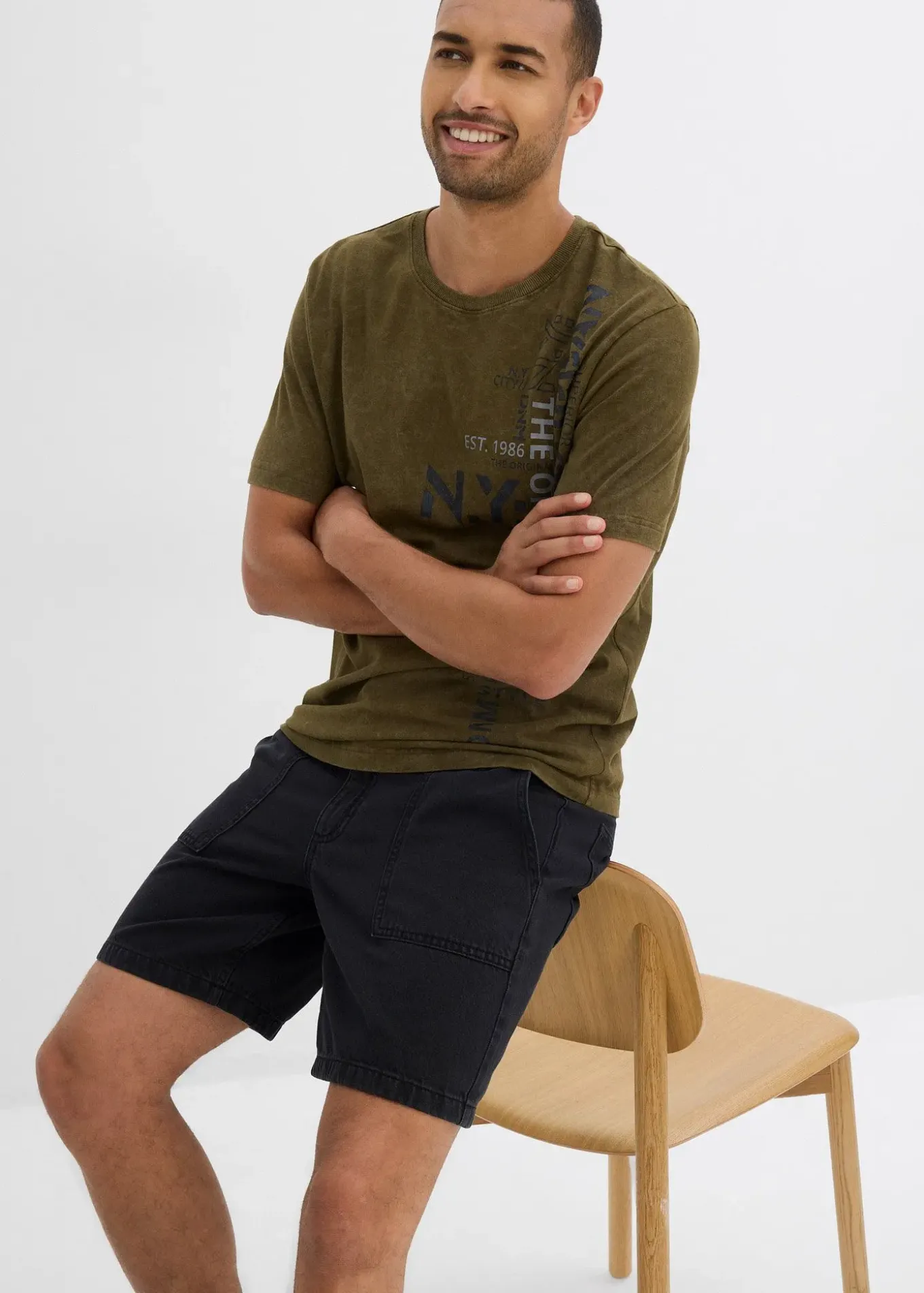 Short en twill 100% coton, loose