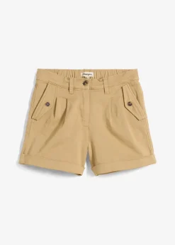 Short en twill, taille haute