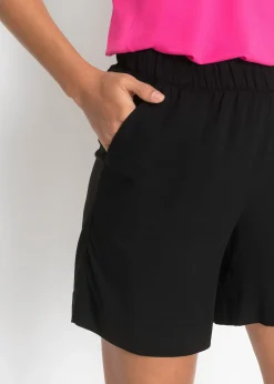 Short en viscose à taille élastiquée