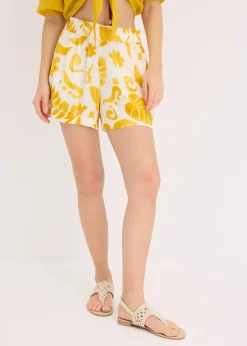 Short en viscose texturée