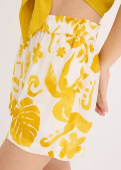 Short en viscose texturée