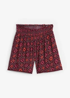 Short imprimé avec taille élastiquée