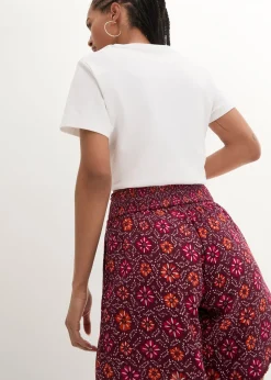 Short imprimé avec taille élastiquée