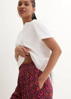 Short imprimé avec taille élastiquée