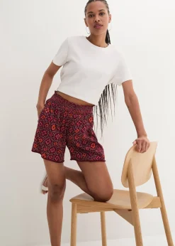 Short imprimé avec taille élastiquée