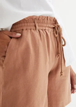 Short paper bag en lin mélangé