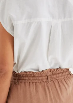 Short paper bag en lin mélangé