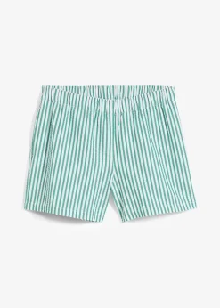 Short rayé taille élastiquée 100% coton