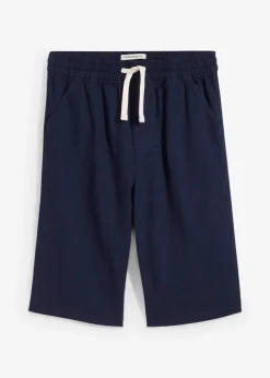 Short Regular à taille élastiquée en lin mélangé léger