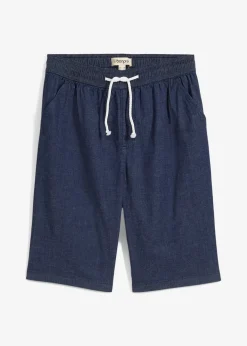 Short Regular en jean à taille élastiquée
