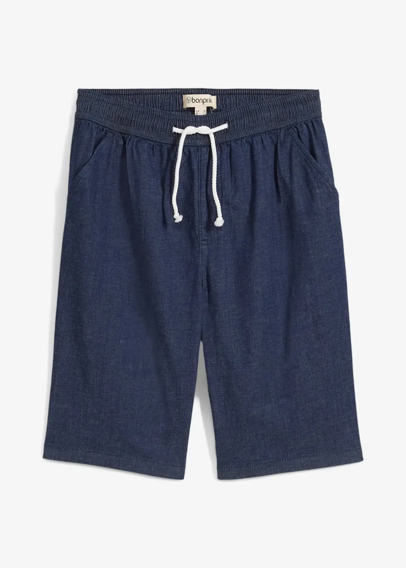 Short Regular en jean à taille élastiquée