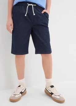 Short Regular en jean à taille élastiquée