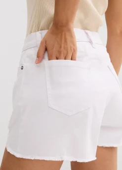 Short taille haute en twill