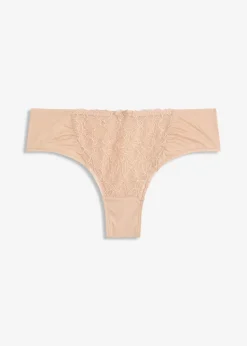 Slip brésilien à broderies florales