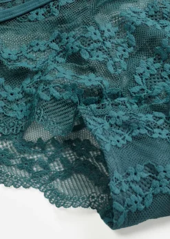 Slip brésilien à dentelle florale