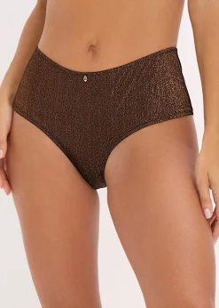 Slip Maxi brésilien en matière brillante