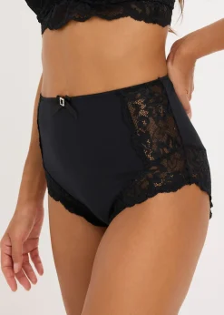 Slip taille haute avec dentelle