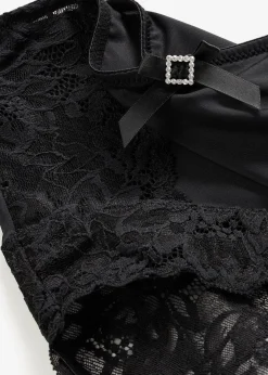 Slip taille haute avec dentelle