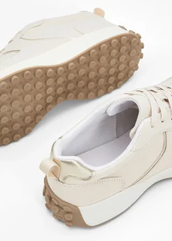 Sneakers à détails métallisés