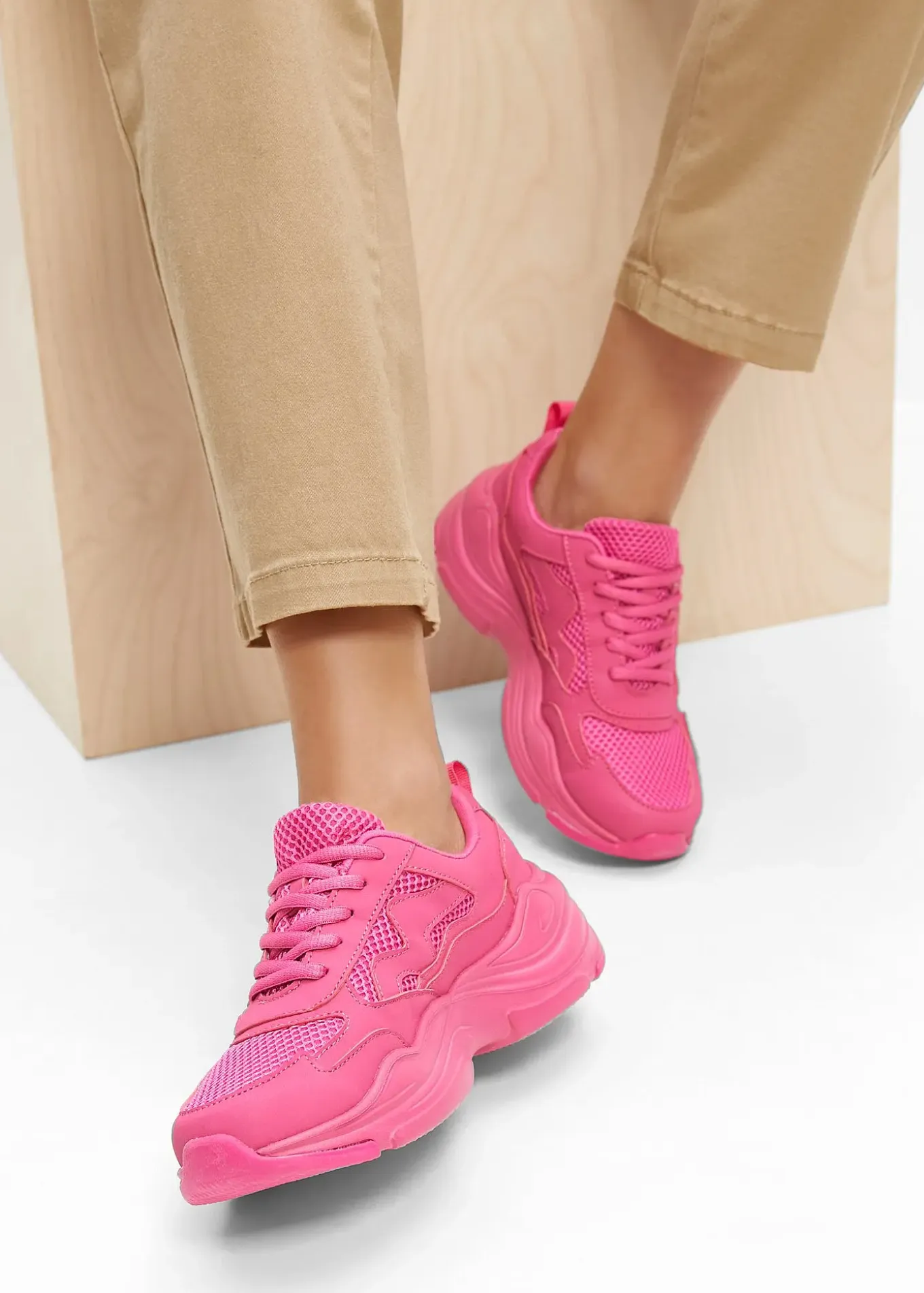 Sneakers chunky avec mesh