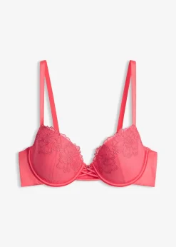 Soutien-gorge à coques avec broderie florale métallisée