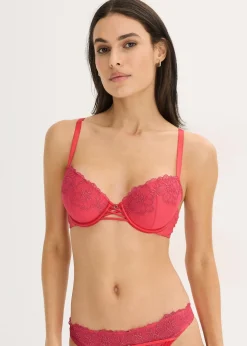 Soutien-gorge à coques avec broderie florale métallisée