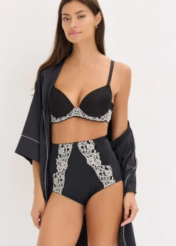 Soutien-gorge à coques avec dentelle bicolore