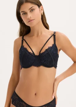 Soutien-gorge à coques avec dentelle à franges