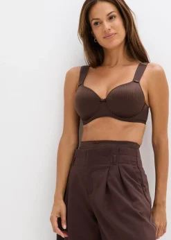 Soutien-gorge à coques, bretelles rembourrées et effet brillant