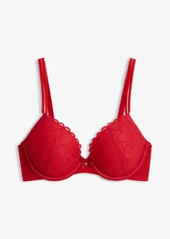 Soutien-gorge à coques en dentelle cœurs