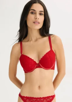 Soutien-gorge à coques en dentelle cœurs